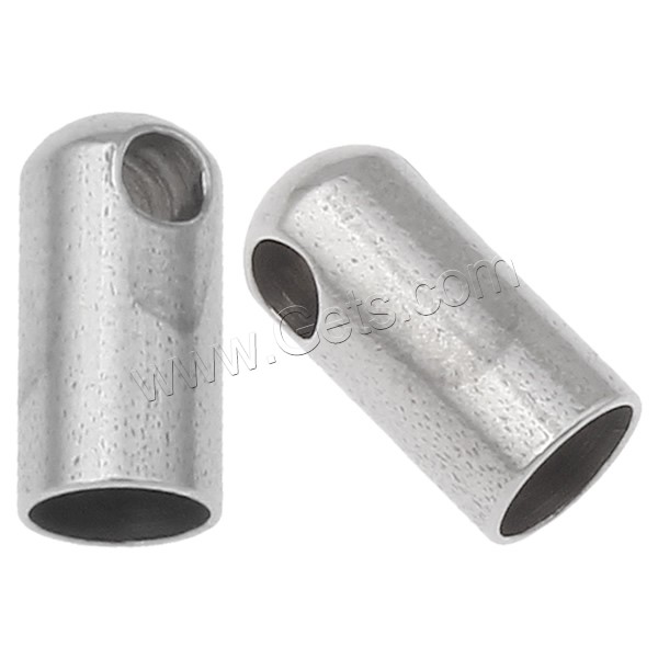 Stainless Steel End Caps, different size for choice, original color, Sold By Bag