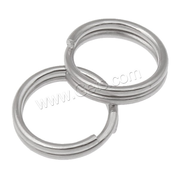 Stainless Steel Key Split Ring, different size for choice, original color, 3000PCs/Bag, Sold By Bag