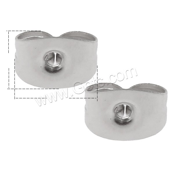 Stainless Steel Tension Ear Nut, different size for choice, original color, Hole:Approx 0.5mm, 1000PCs/Bag, Sold By Bag