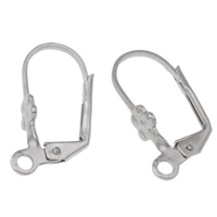 Stainless Steel Lever Back Earring Component, original color Approx 2mm 
