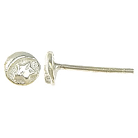 Sterling Silver Stud Earring, argent sterling 925, sans embout de boucle d'oreille 0.8mm, Vendu par paire