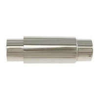 Runder Edelstahl Magnetverschluss, 316 Edelstahl, Rohr, plattiert, Kundenindividuell, keine, 18.5x6mm, Bohrung:ca. 4mm, verkauft von PC