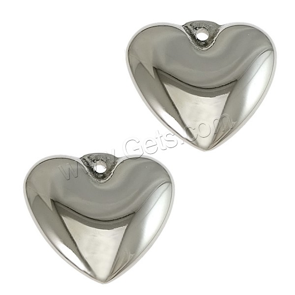 Stainless Steel Tag Charm, Heart, Customized, original color, Hole:Approx 1mm, Sold By PC