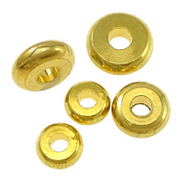 真鍮のスペーサー・ビーズ, 銅, 円形, 純正ゴールド, 異なるサイズの選択 & 高品質のメッキ、決してフェード, 売り手 パソコン