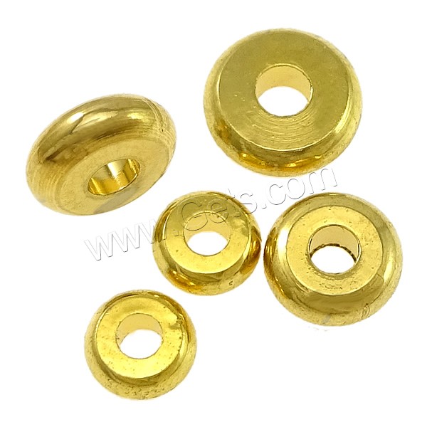 Brass Spacer Beads, Rondelle, real gold plated, different size for choice & high quality plating and never fade, Sold By PC