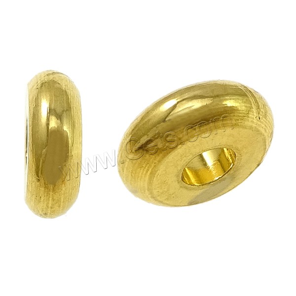 Brass Spacer Beads, Rondelle, real gold plated, different size for choice & high quality plating and never fade, Sold By PC