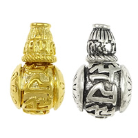 Brass  Guru Bead Set, Round, plated, Buddhist jewelry & om mani padme hum 18mm 10mm Approx 2mm, 2mm 