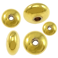 Brass Spacer Beads, Rondelle, real gold plated & high quality plating and never fade Approx 1.5mm 