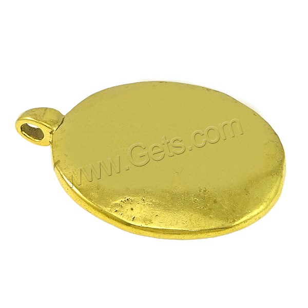 Brass Jewelry Pendants, Flat Round, plated, with chinese zodiac pattern & different size for choice, more colors for choice, Sold By PC