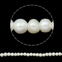 Perlas Patata Freshwater, Perlas cultivadas de agua dulce, natural, Blanco, 8-9mm, agujero:aproximado 2mm, longitud:aproximado 15 Inch, Vendido por Sarta