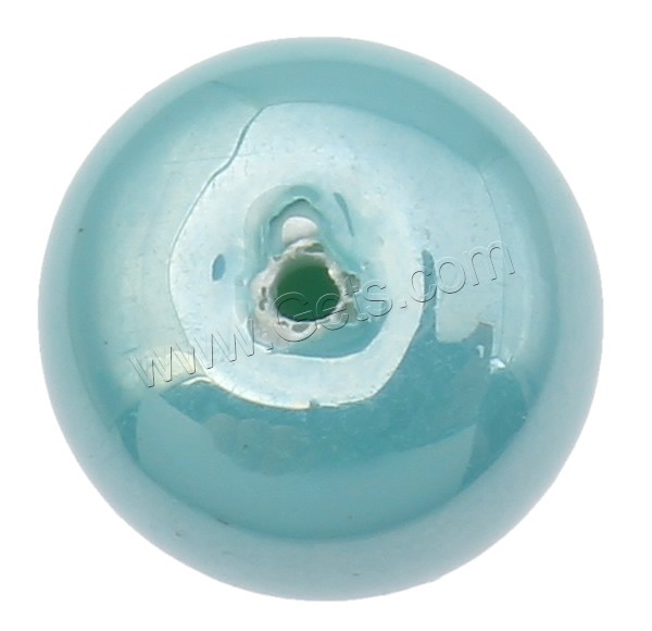 ABS perla de los granos de plástico, Perlas de plástico ABS, Redondo aplanado, diverso tamaño para la opción & perforado medio, más colores para la opción, agujero:aproximado 1mm, Vendido por Bolsa