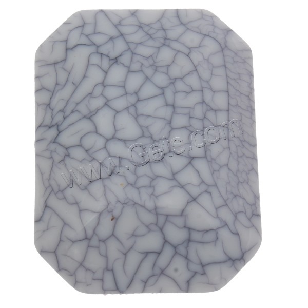 Cabujón de resina imitación de piedras preciosas, Octágono, turquesa de imitación & diverso tamaño para la opción & espalda plana, Blanco, Vendido por Bolsa