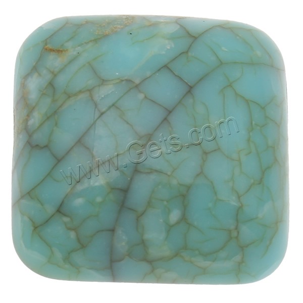 Cabujón de resina imitación de piedras preciosas, Cuadrado, turquesa de imitación & diverso tamaño para la opción & espalda plana, azul turquesa, 5000PCs/Bolsa, Vendido por Bolsa
