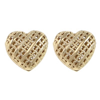 Hollow Brass Beads, Heart, plated, high quality plating and never fade Approx 2mm 