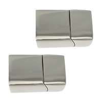 Rectangle Stainless Steel Magnetic Clasp, plated Approx 