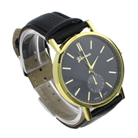 Women Wrist Watch, Zinc Alloy, with PU Leather & Glass, Chinese movement, plated, adjustable & for woman 20mm Approx 8 Inch 