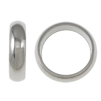 Stainless Steel Large Hole Beads, Donut original color 