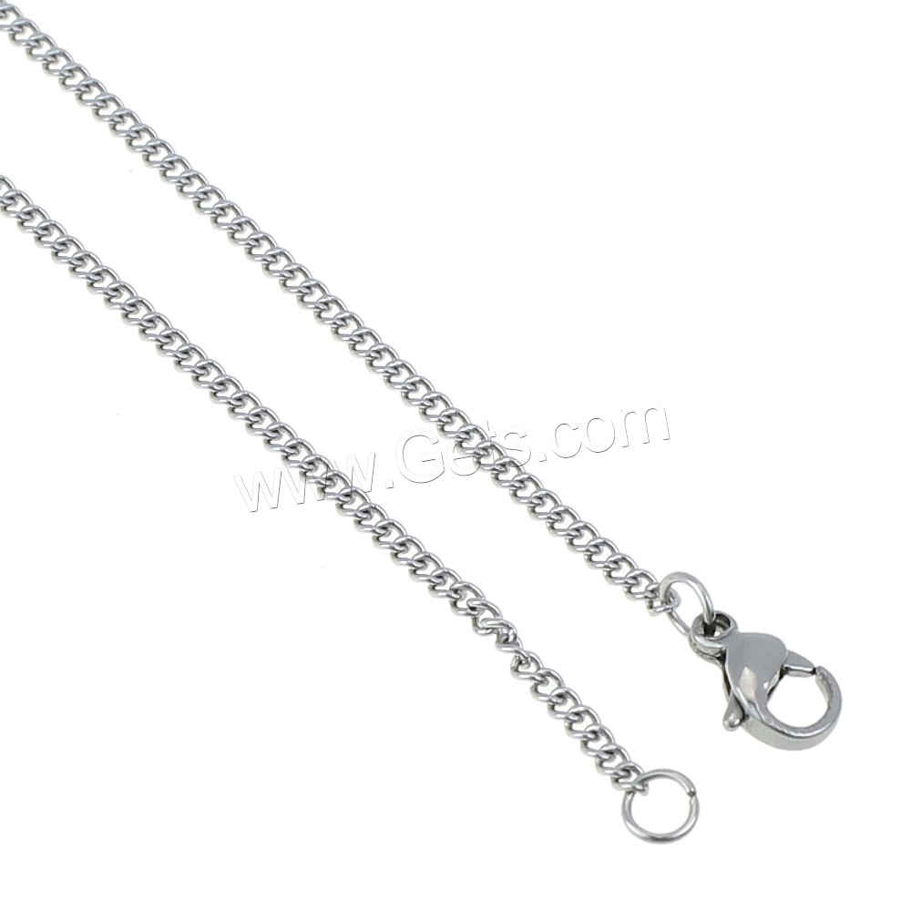 Collar de cadena de acero inoxidable, chapado, diverso tamaño para la opción & giro oval, más colores para la opción, Vendido por Sarta