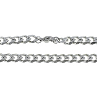 Halskette, Edelstahl, plattiert, Kandare Kette, keine, 9x6.5x2mm, Länge:ca. 23 ZollInch, verkauft von Strang