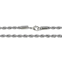 Halskette, Edelstahl, plattiert, unterschiedliche Länge der Wahl & Seil-Kette, keine, 4mm, verkauft von Strang