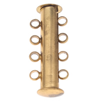 Brass Slide Lock Clasp, plated, with magnetic cadmium free Approx 2mm 