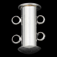 鉄 スライドロッククラスプ, メッキ, 磁気付き & ダブルストランド, 無色, 鉛、カドミウムフリー 穴:約 2mm, 売り手 パソコン