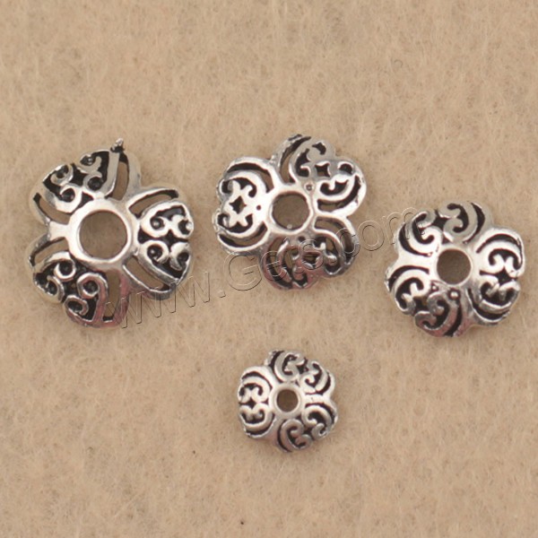 Thailand Sterling Silver Bead Caps, Flower, different size for choice, Sold By PC