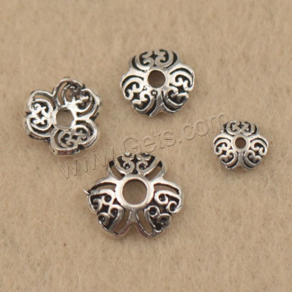 Thailand Sterling Silver Bead Caps, Flower, different size for choice, Sold By PC