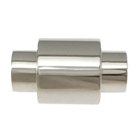 Runder Edelstahl Magnetverschluss, 316 Edelstahl, Rohr, plattiert, Kundenindividuell, keine, 18x11mm, Bohrung:ca. 5mm, verkauft von PC