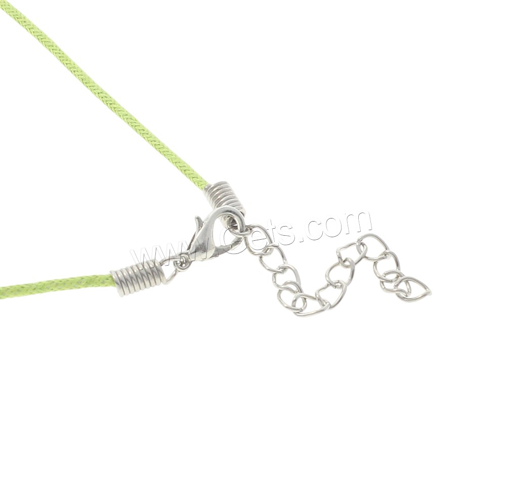 Nylonschnur Halskette, mit Eisenkette, Zinklegierung Karabinerverschluss, mit Verlängerungskettchen von 4cm, Platinfarbe platiniert, verschiedene Größen vorhanden, keine, verkauft von Strang
