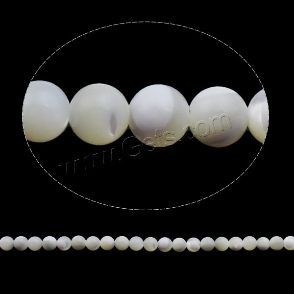 Trochus Beads, Round, natural, different size for choice, white, Hole:Approx 1mm, Length:Approx 15.7 Inch, Sold By Strand