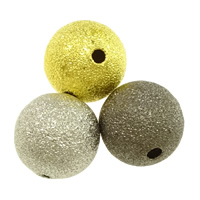 Brass Stardust Beads, Round, plated 