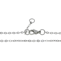 ステンレススチールのネックレスチェーン, ステンレス, 楕円形の鎖, オリジナルカラー 長さ:約 18.5 インチ, 売り手 ストランド