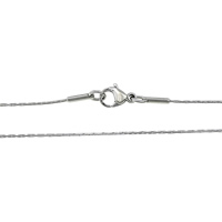 Fashion Stainless Steel Necklace Chain, Boston chain, original color, 0.7mm Approx 16 Inch 
