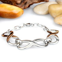 Stainless Steel Chain Bracelets, Infinity, original color, 16mm Approx 7.6 Inch 