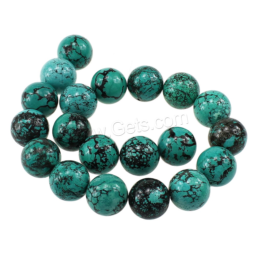 Synthetic Turquoise Beads, Round, different size for choice, turquoise blue, Length:Approx 15.5 Inch, Sold By Strand