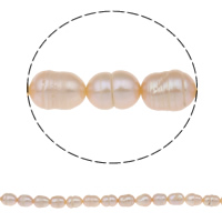 Rice Cultured Freshwater Pearl Beads, natural, pink, 7-8mm Approx 0.8mm Approx 14.5 Inch 