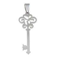 Stainless Steel Key Pendants, original color Approx 
