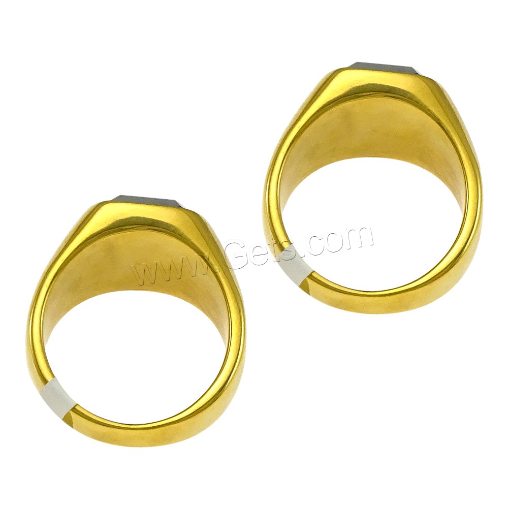 Stainless Steel Finger Ring, with Glass, plated, different size for choice & faceted, more colors for choice, 15mm, Sold By PC