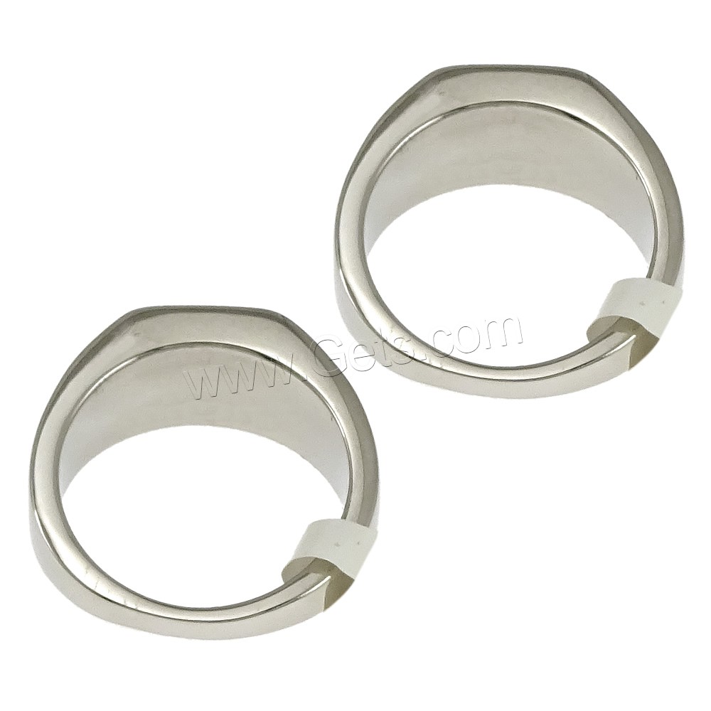 Edelstahl Fingerring, mit Glas, verschiedene Größen vorhanden & facettierte & Schwärzen, schwarz, 8mm, verkauft von PC