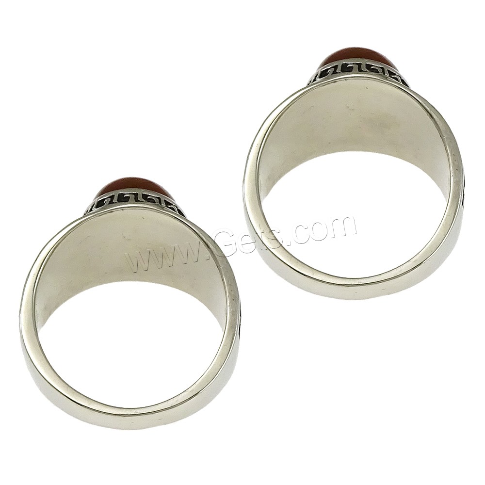ジェムス トーンのステンレス鋼の指環, ステンレス, とともに マレーシアジェイド, 天然, 異なるサイズの選択 & 黒くする, レッド, 15mm, 売り手 パソコン