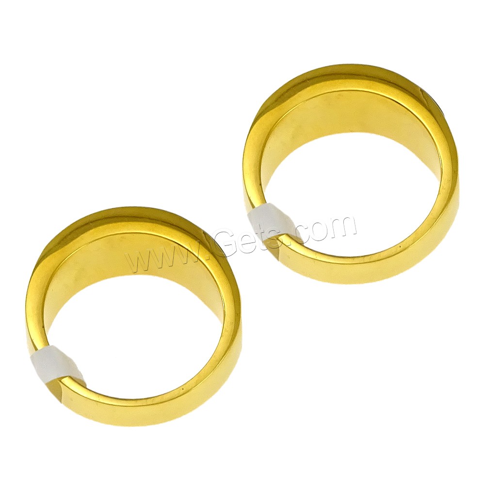 Кольцо из нержавеющей стали, нержавеющая сталь, с кошачий глаз, плакирован золотом, разный размер для выбора, зеленый, 8mm, продается PC