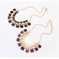 Enamel Zinc Alloy Necklace, gold color plated, oval chain 30mm Approx 21.6 Inch 