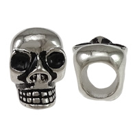 Stainless Steel Beads, Skull Approx 6mm [
