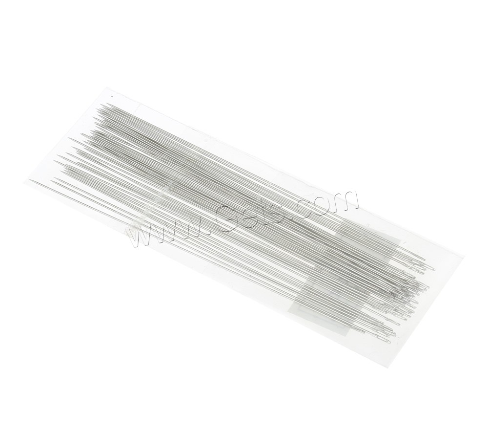 Beading Needles, Iron, platinum color plated, different size for choice, nickel, lead & cadmium free, Approx 30PCs/Bag, Sold By Bag
