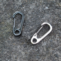 Zinc Alloy Carabiner Key Ring, plated 32mm 