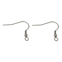 Stainless Steel Hook Earwire, 304 Stainless Steel, with loop, original color, 20mm,0.7mm Approx 2mm 