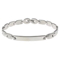Stainless Steel ID Plate Bracelet, original color Approx 8 Inch 