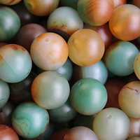 Perle Agate naturelle Malachite, agate malachite, Rond, normes différentes pour le choix & givré Environ 1-1.2mm Environ 15 pouce, Vendu par brin