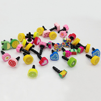 Earphone Dustproof Plug Stopper, Plastic, with Polymer Clay, mixed, 3.5mm 